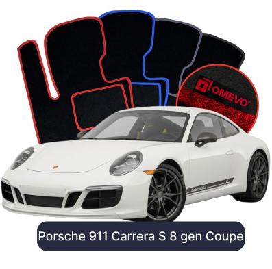 Velour car mats OMEVO for Porsche 911 Carrera S 8 gen Coupe (2019-2025)