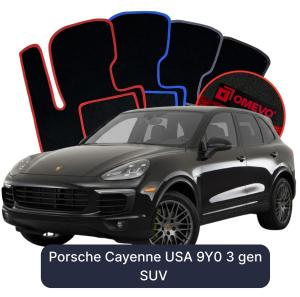 OMEVO Velour Car Mats for Porsche Cayenne USA 9Y0 3 gen SUV (2018-2025)