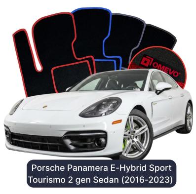 Velour car mats OMEVO for Porsche Panamera E-Hybryd Sport Tourismo 2 gen Sedan (2016-2023)