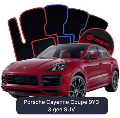 Velour car mats OMEVO for Porsche Cayenne Coupe 9Y3 3 gen SUV (2018-2025)