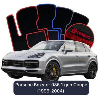 Velour car mats OMEVO for Porsche Boxster 986 1 gen Coupe (1996-2004)
