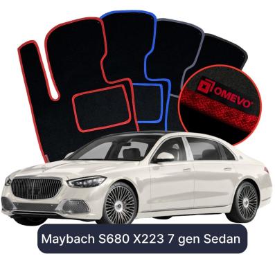 Velour car mats OMEVO for Maybach S680 X223 7 gen Sedan (2020-2025)