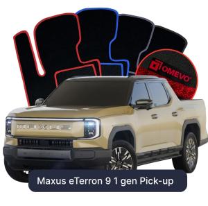OMEVO Velour Car Mats for Maxus eTerron 9 1 gen Pick-up (2024-2025)