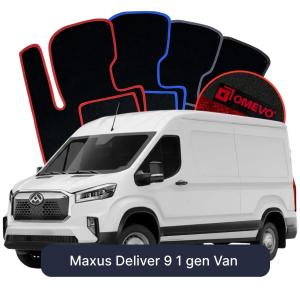 OMEVO Velour Car Mats for Maxus Deliver 9 Van (2019-2026)