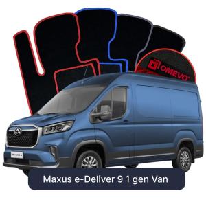 OMEVO Velour Car Mats for Maxus e-Deliver 9 1 gen Van (2023-2026)