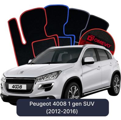Velour car mats OMEVO for Peugeot 4008 1 gen SUV (2012-2016)