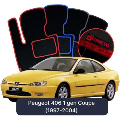 Velour car mats OMEVO for Peugeot 406 1 gen Coupe (1997-2004)