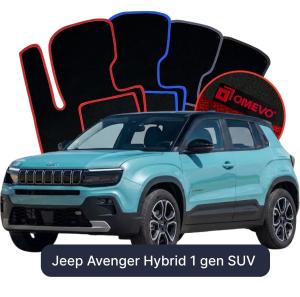OMEVO Velour Car Mats for Jeep Avenger Hybrid 1 gen SUV (2023-2026)