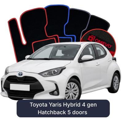 Velour car mats OMEVO for Toyota Yaris Hybrid 4 gen Hatchback 5 doors (2020-2026)