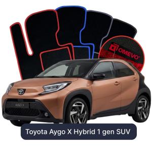 OMEVO Velour Car Mats for Toyota Aygo X Hybrid 1 gen SUV (2022-2026)