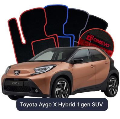 Velour car mats OMEVO for Toyota Aygo X Hybrid 1 gen SUV (2022-2026)