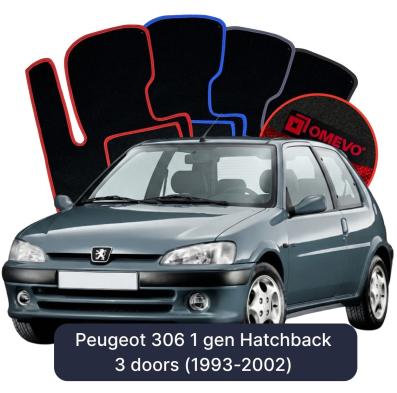 Velour car mats OMEVO for Peugeot 306 1 gen Hatchback 3 doors (1993-2002)