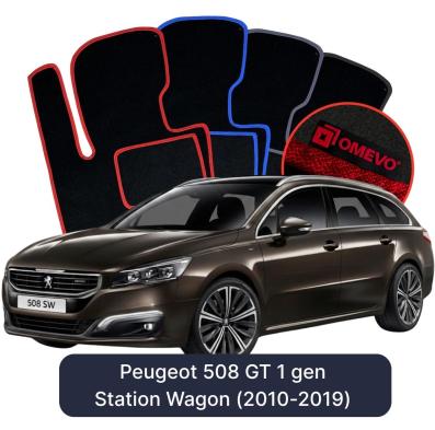 Velour car mats OMEVO for Peugeot 508 GT 1 gen Station Wagon (2010-2019)