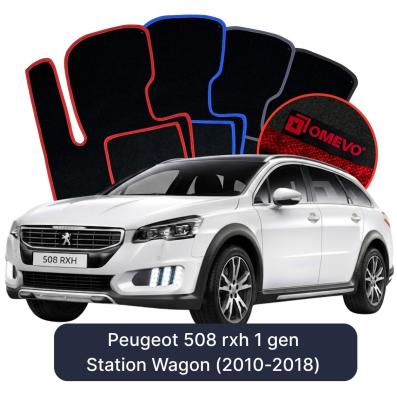 Velour car mats OMEVO for Peugeot 508 Hybrid rxh SW 1 gen Station Wagon (2010-2018)