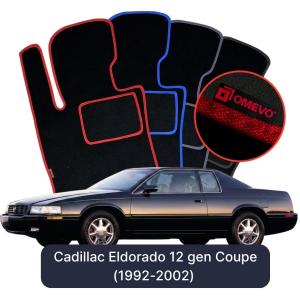 OMEVO Velour Car Mats for Cadillac Eldorado 12 gen Coupe (1992-2002)