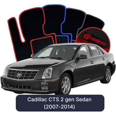 Velour car mats OMEVO for Cadillac CTS 2 gen Sedan (2007-2014)