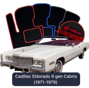 OMEVO Velour Car Mats for Cadillac Eldorado 9 gen Cabrio (1971-1979)