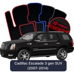 OMEVO Velour Car Mats for Cadillac Escalade 3 gen SUV (2007-2014)