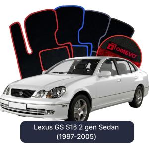 OMEVO Velour Car Mats for Lexus GS S16 2 gen Sedan (1997-2005)
