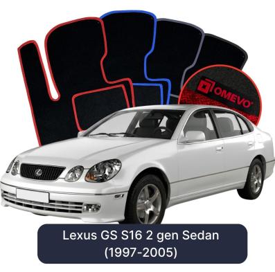 Velour car mats OMEVO for Lexus GS S16 2 gen Sedan (1997-2005)