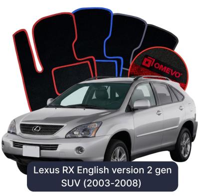 Velour car mats OMEVO for Lexus RX 2 gen SUV UK Version (2003-2008)