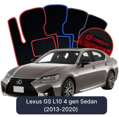 Velour car mats OMEVO for Lexus GS L10 4 gen Sedan (2013-2020)