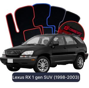 OMEVO Velour Car Mats for Lexus RX 1 gen SUV (1998-2003)