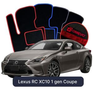 OMEVO Velour Car Mats for Lexus RC XC10 1 gen Coupe (2014-2025)