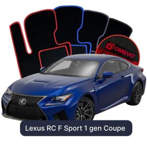 OMEVO Velour Car Mats for Lexus RC F Sport 1 gen Coupe (2014-2025)