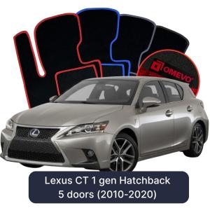OMEVO Velour Car Mats for Lexus CT 1 gen Hatchback 5 doors (2010-2020)