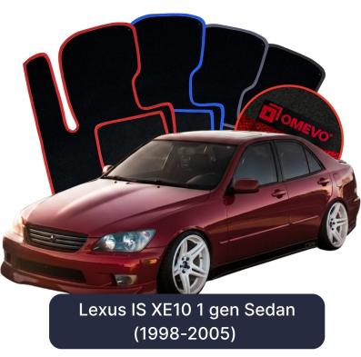 Velour car mats OMEVO for Lexus IS XE10 1 gen Sedan (1998-2005)