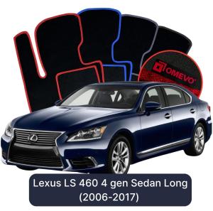 OMEVO Velour Car Mats for Lexus LS 460 4 gen Sedan Long (2006-2017)