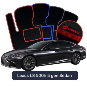 OMEVO Velour Car Mats for Lexus LS 500h 5 gen Sedan (2017-2025)