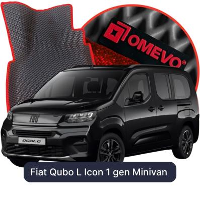 OMEVO EVA car mats for Fiat Qubo L Icon 1 gen Minivan (2026-2026)