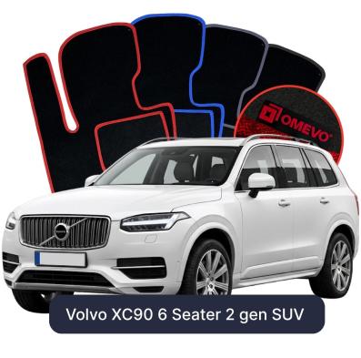 Velour car mats OMEVO for Volvo XC90 6 Seater 2 gen SUV (2015-2026)