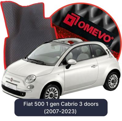 OMEVO EVA car mats for Fiat 500 1 gen Cabrio 3 doors (2007-2023)