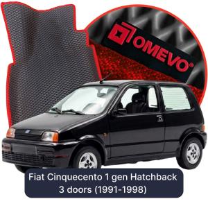 OMEVO 5D Pro EVA Mats for Fiat Cinquecento 1 gen Hatchback 3 doors (1991-1998)