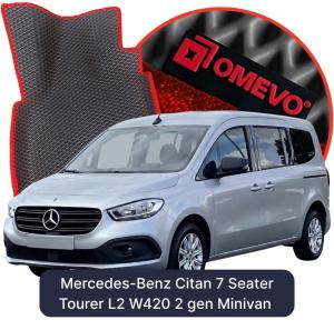 OMEVO 5D Pro EVA Mats for Mercedes-Benz Citan 7 Seater Tourer L2 W420 2 gen Minivan (2021-2026)