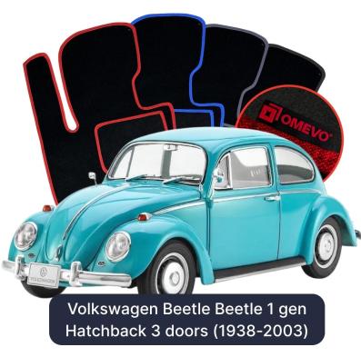 Velour car mats OMEVO for Volkswagen Beetle Beetle 1 gen Hatchback 3 doors (1938-2003)