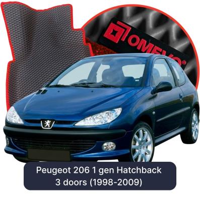 OMEVO EVA car mats for Peugeot 206 1 gen Hatchback 3 doors (1998-2009)