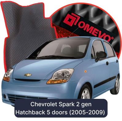 OMEVO EVA car mats for Chevrolet Spark 2 gen Hatchback 5 doors (2005-2009)