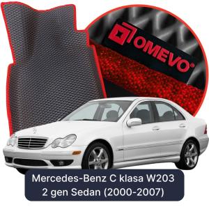 OMEVO 5D Pro EVA Mats for Mercedes-Benz C-Class W203 2nd gen Sedan (2000-2007)