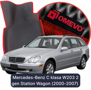 OMEVO 5D Pro EVA Mats for Mercedes-Benz C klasa W203 2 gen Station Wagon (2000-2007)