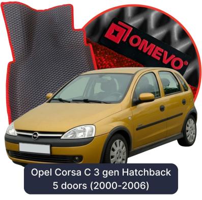 OMEVO EVA car mats for Opel Corsa C 3 gen Hatchback 5 doors (2000-2006)