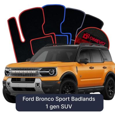 Velour car mats OMEVO for Ford Bronco Sport Badlands 1 gen SUV (2020-2026)