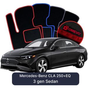 OMEVO Velour Car Mats for Mercedes-Benz CLA 250+EQ 3 gen Sedan (2025-2026)