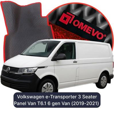 OMEVO EVA car mats for Volkswagen e-Transporter 3 Seater Panel Van T6.1 6 gen Van (2019-2021)