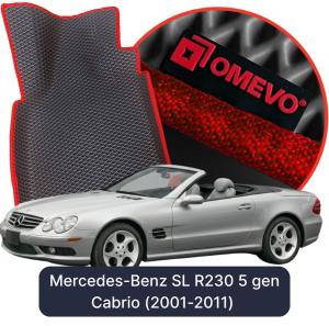 OMEVO 5D Pro EVA Mats for Mercedes-Benz SL R230 5 gen Cabrio (2001-2011)
