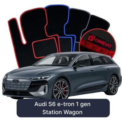 Velour car mats OMEVO for Audi S6 e-tron 1 gen Station Wagon (2024-2026)