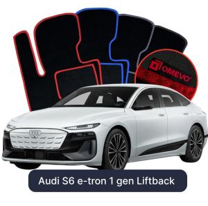 OMEVO Velour Car Mats for Audi S6 e-tron 1 gen Liftback (2024-2026)